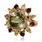 Золотое кольцо с большим цитрином «Аделина Фраучи»