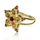 Золотое кольцо с цитрином «Fiore luminoso»