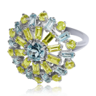 Золотое кольцо с хризолитом «Bella Beatrice»