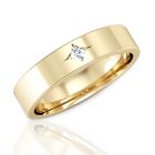 Золотое обручальное кольцо с бриллиантом «Утренняя заря»