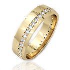Золотое обручальное кольцо с цирконием «Идеальная жизнь»