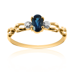 Золотое кольцо с топазом и фианитами «Vita»