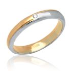 Золотое обручальное кольцо «Mon amour»