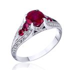 Эксклюзивное кольцо с рубинами и бриллиантами «Сердце Вселенной»