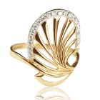 Золотое кольцо с цирконием «Роксолана»