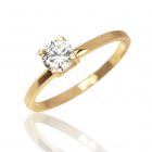 Золотое кольцо с большим фианитом «Лиана»