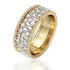 Золотое обручальное кольцо с цирконием «Прелесть»