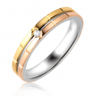 Обручальное кольцо с цирконием