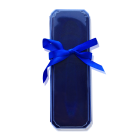 Подарочная упаковка для ложки синяя с бантиком