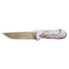 Срібний мисливський ніж з позолотою «Орел»