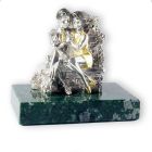 Серебряная статуэтка с позолотой «Влюблённая пара»
