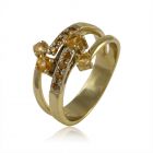Золотое кольцо с цитрином «Анжелика»
