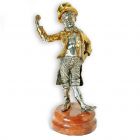 Серебряная статуэтка с позолотой «Негр в цилиндре»