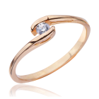 Золотое кольцо с бриллиантом «Белый принц»