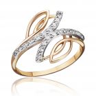 Золотое кольцо с цирконием «Un angelo»
