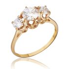 Золотое кольцо с цирконами «Амина»