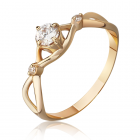 Золотое кольцо с цирконием «Angelina»