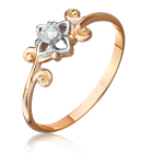 Золотое кольцо с бриллиантом «Мечта»