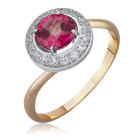 Кольцо из золота розовый топаз