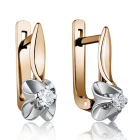 Золоті сережки з діамантами «Classique»