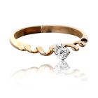 Золотое кольцо с бриллиантом 0.15 карат «Страстная любовь»
