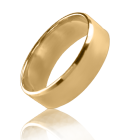 Золотое обручальное гладкое кольцо «Свадебное-2»