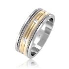 Золотое обручальное кольцо с бриллиантами "Вечная история - I"