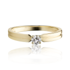 Золотое кольцо с бриллиантом 0.18 Ct «Твоя навеки»