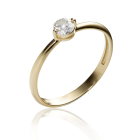 Золотое кольцо с бриллиантом «В Париже»