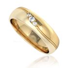Золотое обручальное кольцо с бриллиантами "Elzie"