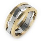 Золотое обручальное кольцо с бриллиантами «Clair»
