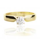 Золотое кольцо с большим бриллиантом 0.42 carata «Nadin»
