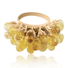 Золотое кольцо с цитринами «Шардоне»