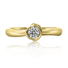 Золотое кольцо с бриллиантом «Benedetto»