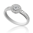 Золотое кольцо на помолвку бриллиантами «Гиза»