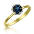 Золотое кольцо с крупным сапфиром 0,45 Ct «Gold Brand»