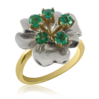 Эксклюзивное кольцо с изумрудами «Цветок Медеи»