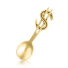 Золотой сувенир "Ложка загребушка доллар"