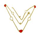 Золотое колье с сердечками «Style Love»