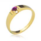 Золотое кольцо с аметистом «Для помолвки»