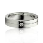 Обручальное кольцо американка с бриллиантом «Happy time»