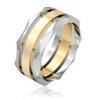 Золотое обручальное кольцо «Триада союза»