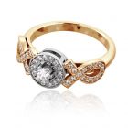 Красивое кольцо с кристаллами Сваровски «Идеал» 