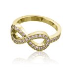Золотое кольцо со знаком «Бесконечность»