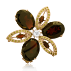 gold ring with garnet, chrysolite «Eldorado»