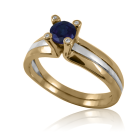 Золотое кольцо с сафиром «Предложение»