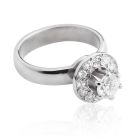 Золотое кольцо на помолвку с бриллиантом 0.59 карат  «Вселенная»