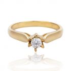 Класичне кольцо на заручини з діамантом 0.22 сt «Milia»