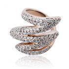 Золотий незвичайний перстень з діамантами «Соломія»