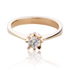 Золотое кольцо с бриллиантом 0.19 ct «My Paris»